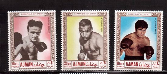 Аджман-1969,(Мих.383-386)  ** ,  ,Спорт, Бокс