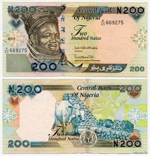 Нигерия. 200 найра (образца 2019 года, P29s, XF)