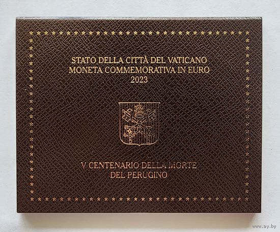 Ватикан 2 евро 2023 год 500 лет со дня смерти Пьетро Перуджино буклет