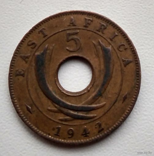 Британская Восточная Африка 5 центов, 1942 3-1-7
