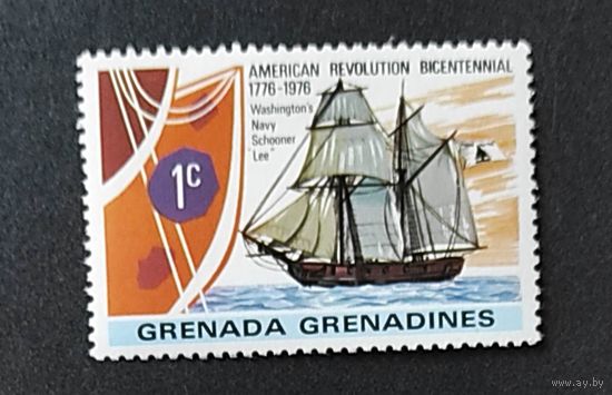 Гренада: 1м парусник, 200 лет американской революции 1976