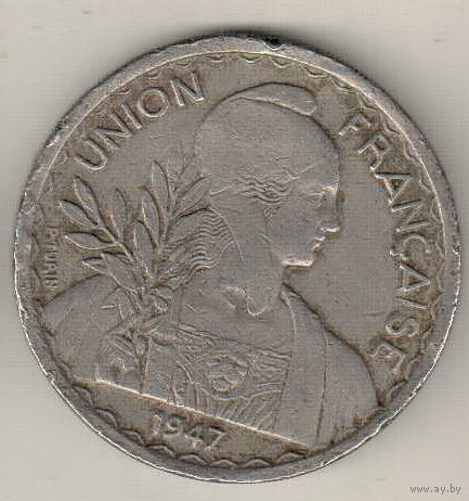 Французский Индокитай 1 пиастр 1947
