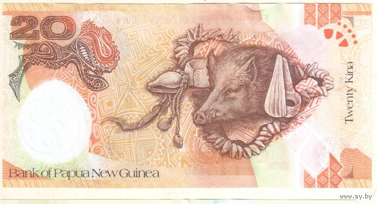 Папуа-Новая Гвинея 20 кина 2008 35 лет банку