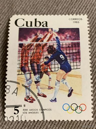 Куба 1983. Олимпиада Лос-Анджелеса 1984. Волейбол. Марка из серии
