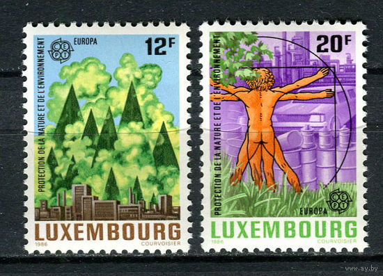 Люксембург - 1986 - Европа (C.E.P.T.) - Защита окружающей среды - [Mi. 1151-1152] - полная серия - 2 марки. MNH.  (Лот 155AE)