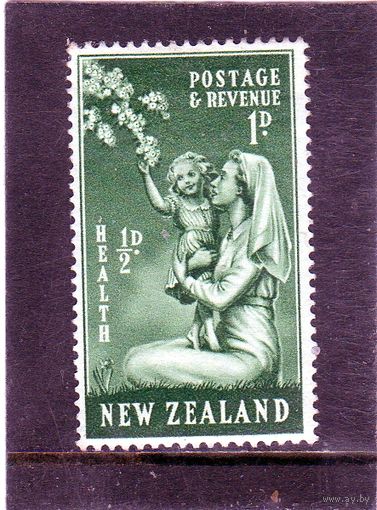 Новая Зеландия. Ми-307. Медсестра и ребенок 2 + 1. Серия: Медицинские марки .1949.