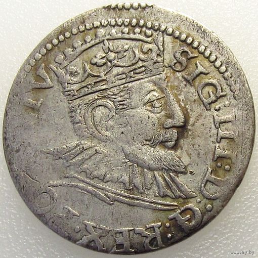 ВКЛ/ Литва, трояк/ 3 гроша/ трехгрошовик/ 3 Grossus 1594 года, м. дв. Рига/ Riga, Жигимонт III