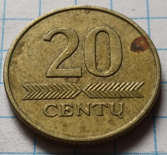 Литва 20 центов, 1998     ( 3-1-4 )