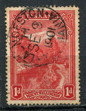 Австралийские штаты - Тасмания - 1899/1900 - Гора Веллингтон 1Р - [Mi.62] - 1 марка. Гашеная.  (LOT Eu22)-T10P10