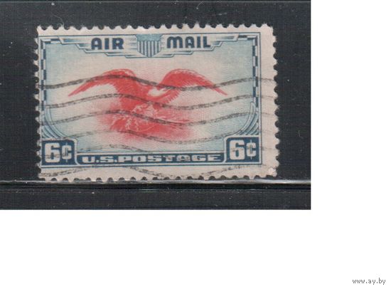 США-1938, (Мих.442), гаш.   , Авиапочта , Птицы, Орел, (одиночка)(4)