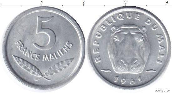 Мали 5 франков 1961 UNC