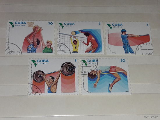 Куба 1983 Спорт. 9-ые Панамериканские игры в Каракасе. 5 марок