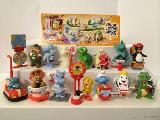 Юбилейная серия игрушек из киндера 45 лет киндеру!!!