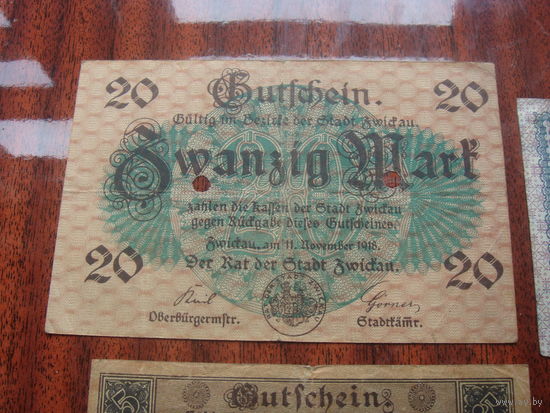 Германия  20  марок 1918 Нотгельд