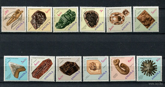 Португальские колонии - Ангола - 1970 - Геология, минералогия, палеонтология - [Mi. 563-574] - полная серия - 12 марок. MNH.