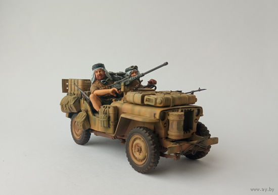 Джип SAS с 2 фигурами, Британия. British Jeep SAS,  1/35, Tamiya.