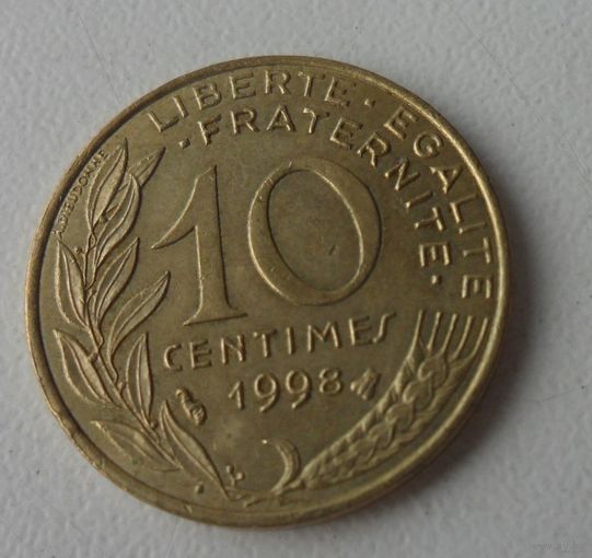 10 сантим Франция 1998 г.в.