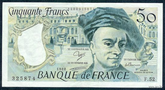 Франция 50 франков 1988 год.