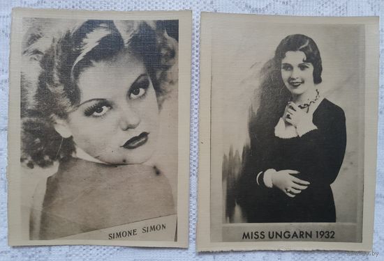 Фотооткрытки 1930-е годы, 2 штуки.