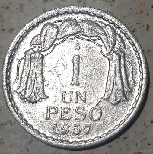 Чили 1 песо, 1957 (14-6-12(в))