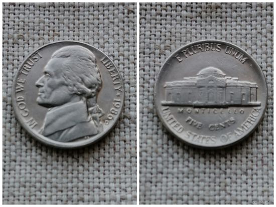 США 5 центов 1986D/ Jefferson Nickel