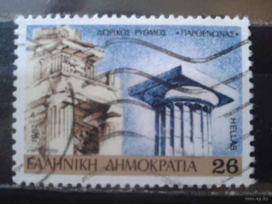 Греция 1987 Архитектура, дорическая капитель