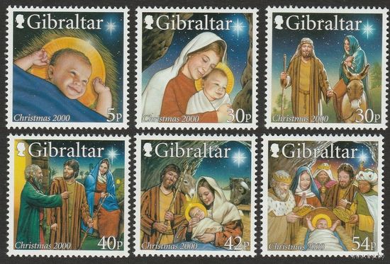 2000 Гибралтар 945-950 Рождество - Новый год 7,50 евро