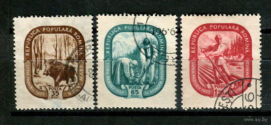 Румыния - 1955 - Месяц леса - [Mi. 1497-1499] - полная серия - 3 марки. Гашеные.