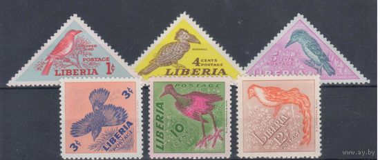 [1201] Либерия 1953. Фауна.Птицы. СЕРИЯ MNH. Кат.11 е.