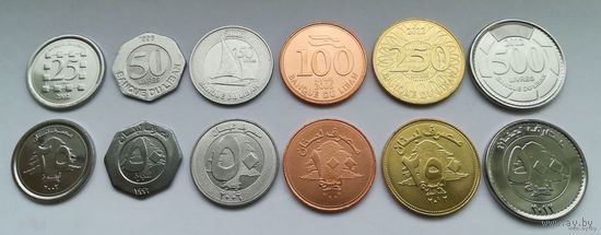 Ливан. набор 6 монет 25, 50, 50, 100, 250, 500 ливров 1996-2012 год