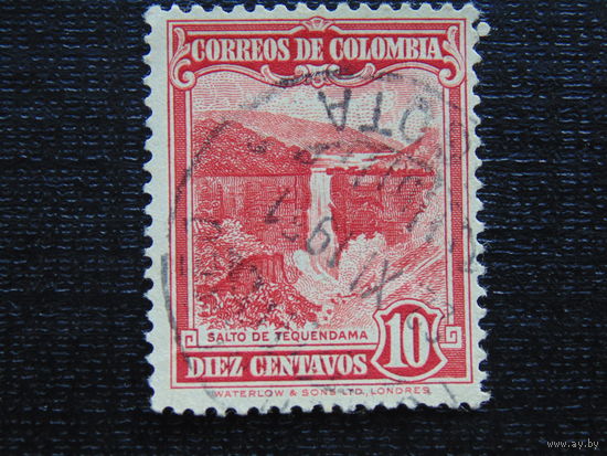 Колумбия 1948 г. Водопад.