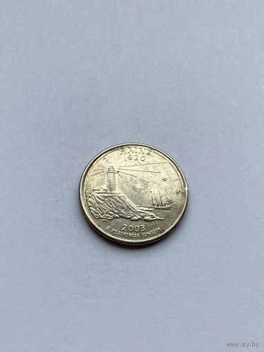 25 центов 2003 г. Мэн, США