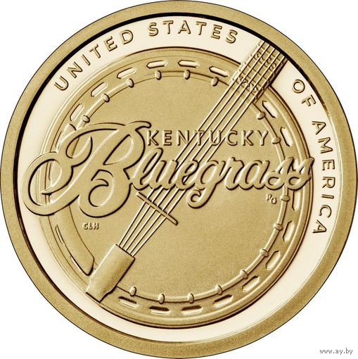 США 1 доллар 2022 Музыкальное направление Блюграсс Кентукки - серия Американские Инновации  Двор P UNC