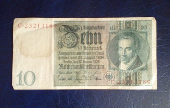 Германия 10 марок 1929 г С 23213189 Веймарская республика