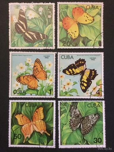Бабочки. Куба,1982, серия 6 марок