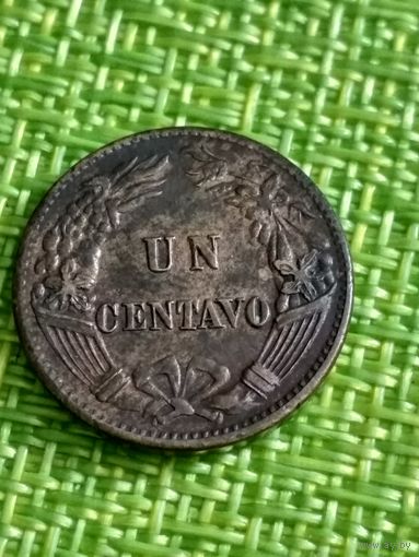 Перу 1 сентаво 1875 г ( редкая штучка , состояние, малый тираж )