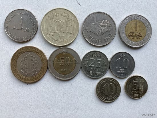 Сирия 10 фунтов и исчо несколько монет.-1
