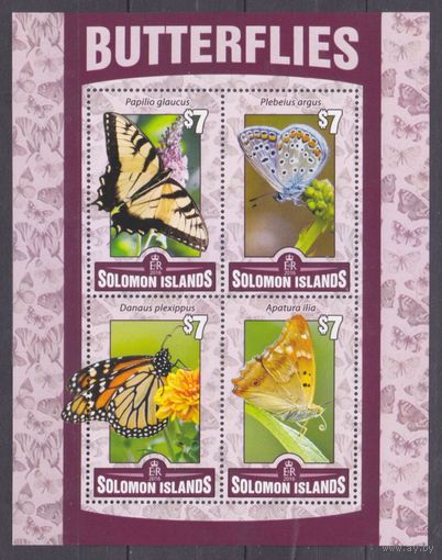 2016 Соломоновы Острова 3536-3539KL Бабочки 8,50 евро
