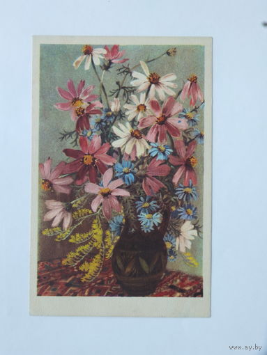 Цветы открытка Венгрия  9х14  см