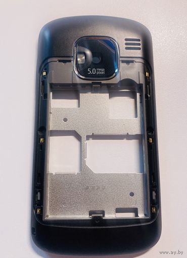 Nokia E5-00 - Middle Cover + Camera Lens Black (0257093)