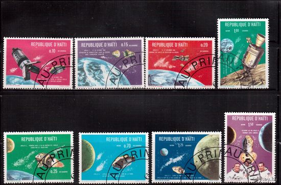 Гаити-1969 (Мих.1072-1079) гаш.  ,Космос, Высадка на Луну (полная серия)