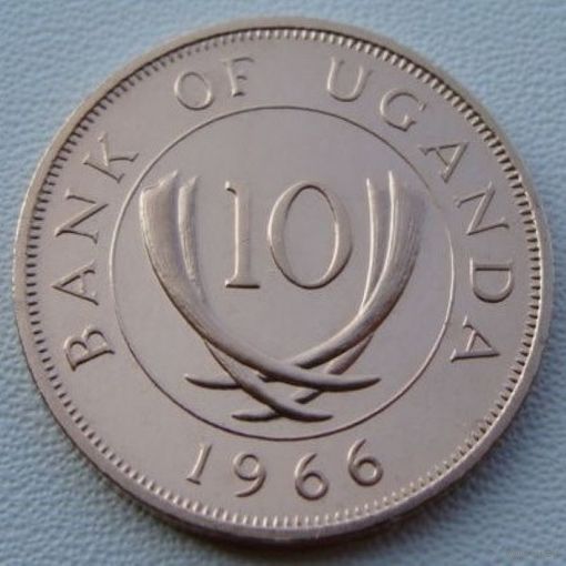 Уганда.  10 центов 1966 год  KM#2   Тираж: 19.100.000 шт