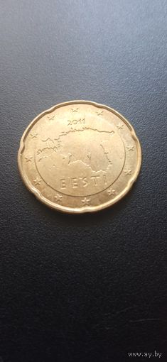 Эстония 20 евроцентов 2011 г.