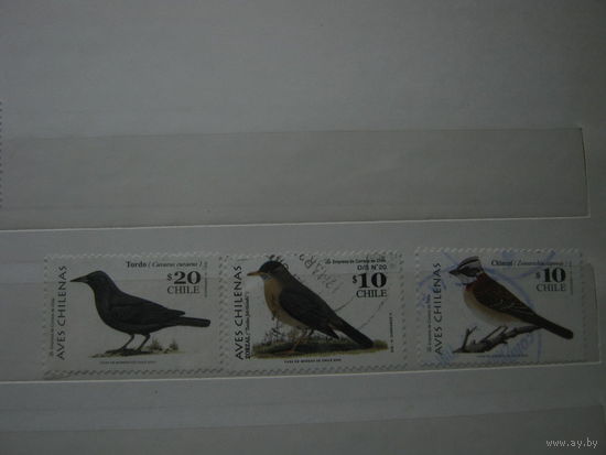 Марки - Чили фауна птицы
