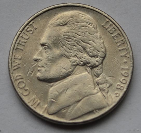 США, 5 центов 1998 г. D