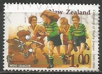 Новая Зеландия. 100 лет лиги регби. 1995г. Mi#1432.