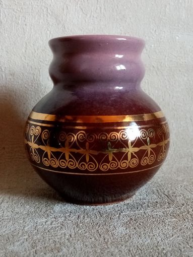 Ваза вазочка 8 см, глина СССР