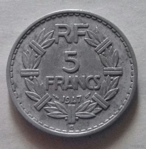 5 франков, Франция 1947 В, 1945 г.