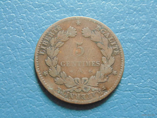 Франция 5 сантимов 1876 г.  А