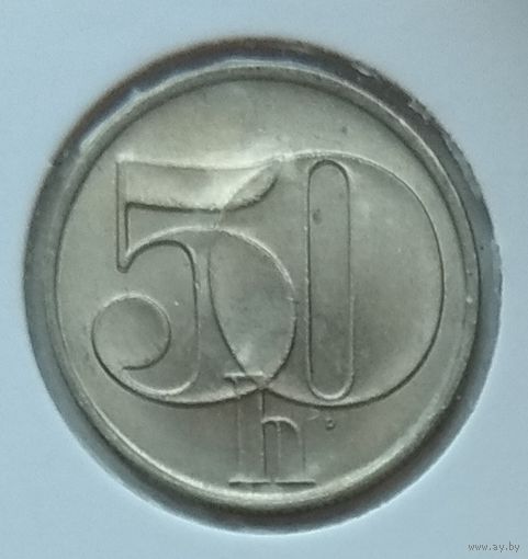 Чехословакия 50 геллеров 1991 г. В холдере